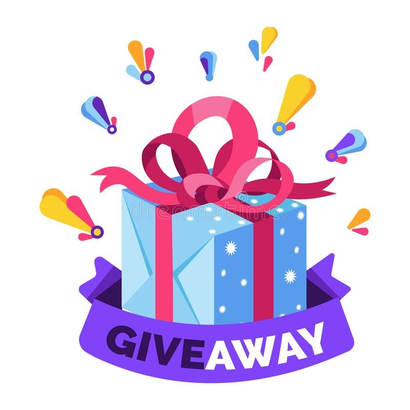 gift box giveaway isolated icon social media website giveaway promotion social network website isolated icon vector 158631539