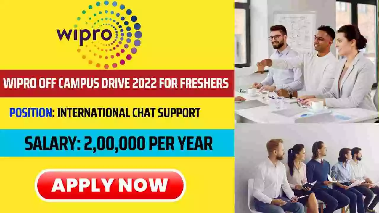 Wipro Hiring Freshers | Wipro Off-Campus Drive 2022 Registration