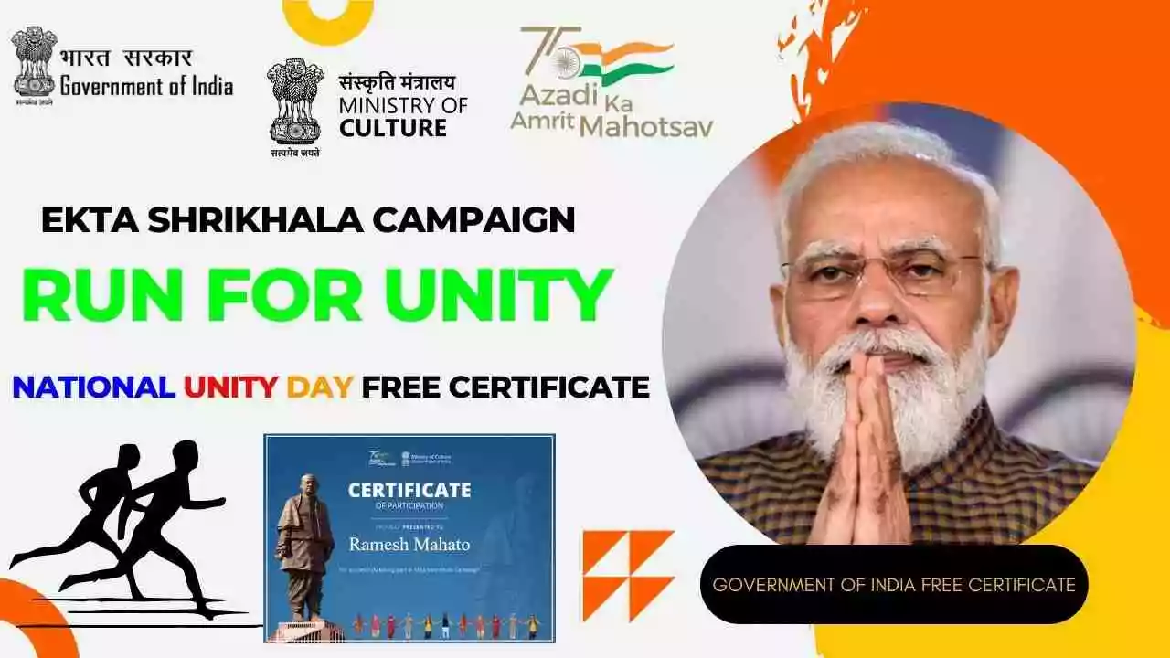 Free Government Certificate Download | Ekta Shrikhala | Run For Unity